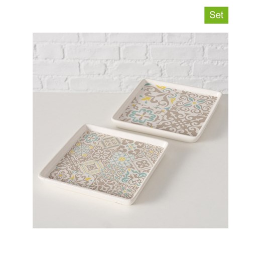 Boltze Talerze (2 szt.) w kolorze biało-beżowym do serwowania - 16 x 16 cm - id: 17292943 - marki Boltze - 184664841 Boltze Talerze (2 szt.) w kolorze biało-beżowym do serwowania - 16 x 16 cm ze sklepu Limango Polska w kategorii Tace - zdjęcie 184664841