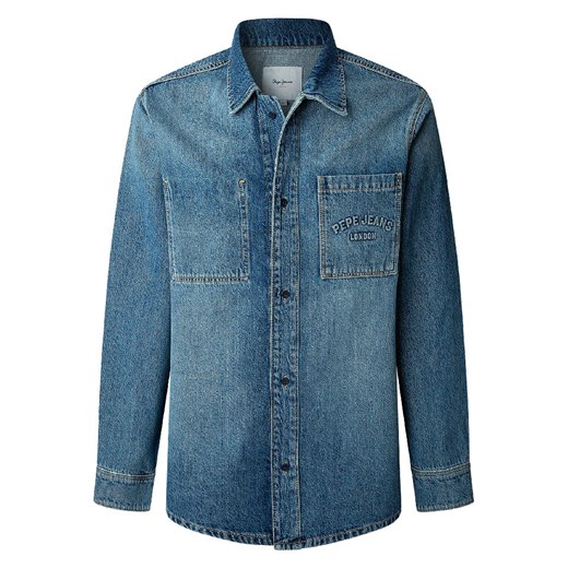Pepe Jeans Koszula dżinsowa w kolorze niebieskim ze sklepu Limango Polska w kategorii Koszule męskie - zdjęcie 184665274