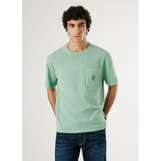 Pepe Jeans Koszulka w kolorze zielonym ze sklepu Limango Polska w kategorii T-shirty męskie - zdjęcie 184665300