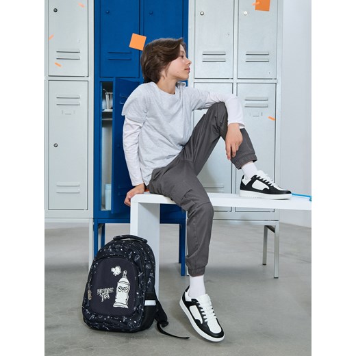 Sinsay - Plecak z odblaskowymi elementam - czarny Sinsay One Size Sinsay