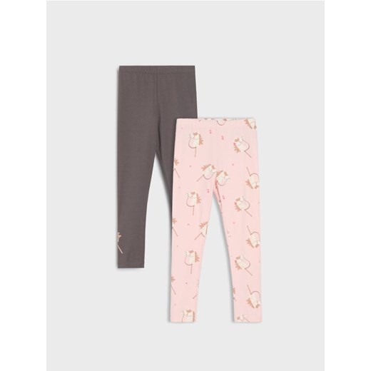 Sinsay - Legginsy 2 pack - wielobarwny ze sklepu Sinsay w kategorii Spodnie dziewczęce - zdjęcie 184665673