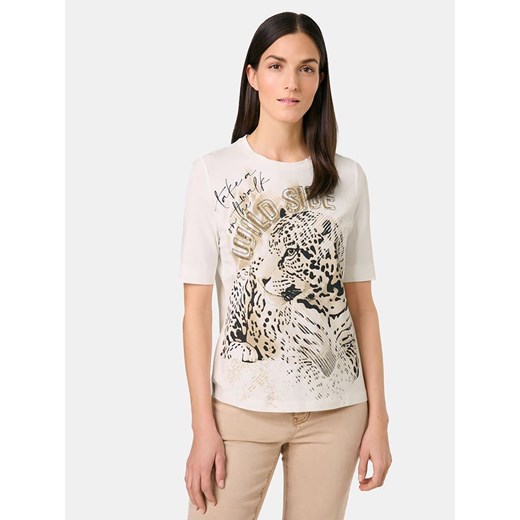 Gerry Weber Koszulka w kolorze kremowo-beżowo-czarnym ze sklepu Limango Polska w kategorii Bluzki damskie - zdjęcie 184666212