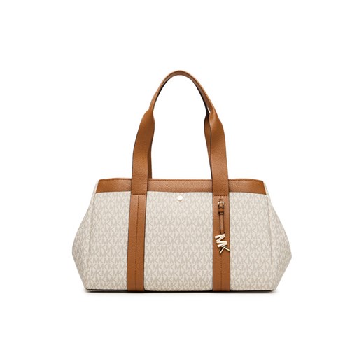 Torebka MICHAEL Michael Kors Romee 30T5G1ZT7B Beżowy ze sklepu eobuwie.pl w kategorii Kuferki - zdjęcie 184666611