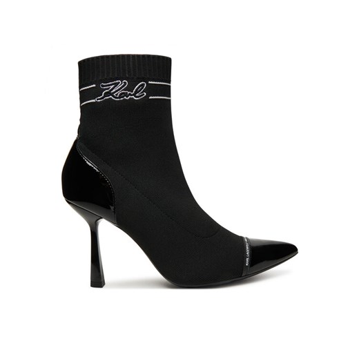 Botki KARL LAGERFELD Pandara KL31357 Czarny ze sklepu eobuwie.pl w kategorii Botki - zdjęcie 184666700