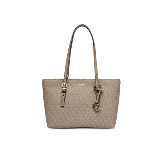 Torebka MICHAEL Michael Kors Quinn 30T5GQNT2V Beżowy ze sklepu eobuwie.pl w kategorii Torby Shopper bag - zdjęcie 184666720