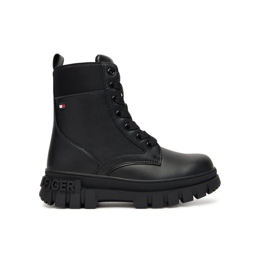Trapery Tommy Hilfiger Lace-Up Bootie T3A5-34046-1695 S Czarny ze sklepu eobuwie.pl w kategorii Buty zimowe dziecięce - zdjęcie 184666740