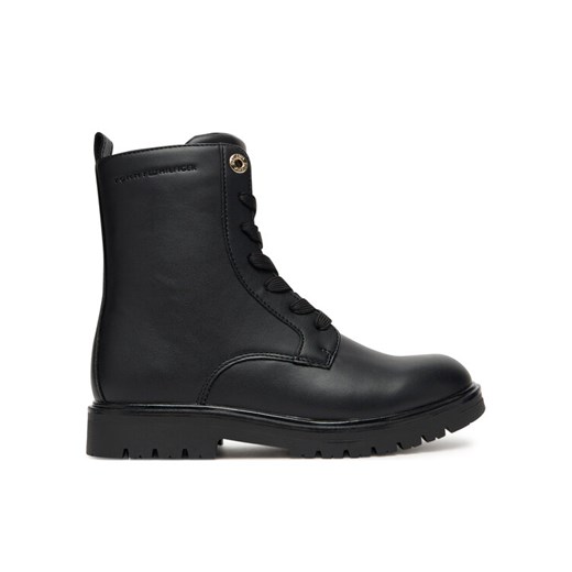 Trapery Tommy Hilfiger Lace-Up Bootie T3A5-34012-1355 D Czarny ze sklepu eobuwie.pl w kategorii Buty zimowe dziecięce - zdjęcie 184666760