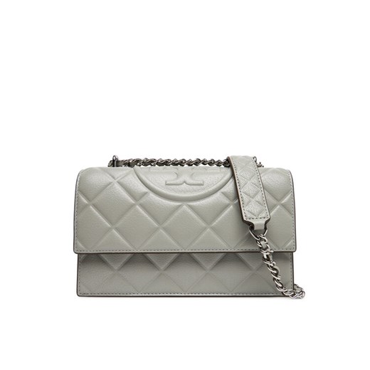 Tory Burch Torebka Fleming Small Convertible Shoulder Bag 164800 Szary ze sklepu MODIVO w kategorii Kopertówki - zdjęcie 184667842