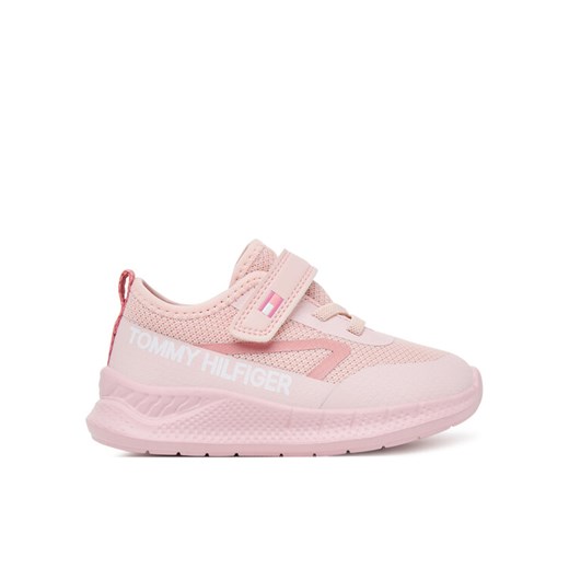 Tommy Hilfiger Sneakersy Low Cut Lace-Up/Velcro Sneaker T1A9-33990-1843 M Różowy ze sklepu MODIVO w kategorii Buty sportowe dziecięce - zdjęcie 184667901