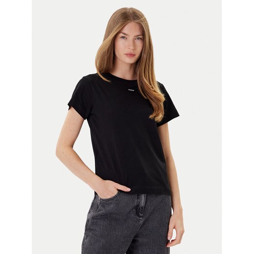 PINKO T-Shirt Basico 100373 A2RE Czarny Regular Fit ze sklepu MODIVO w kategorii Bluzki damskie - zdjęcie 184667903
