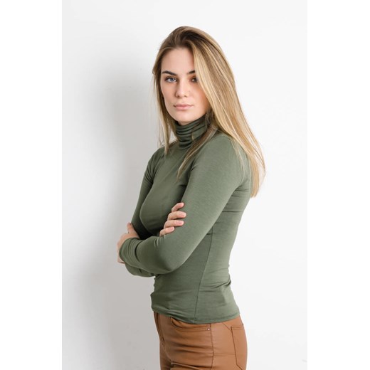 DZIANINOWY ZIELONY GOLF ze sklepu olika.com.pl w kategorii Bluzki damskie - zdjęcie 184669103