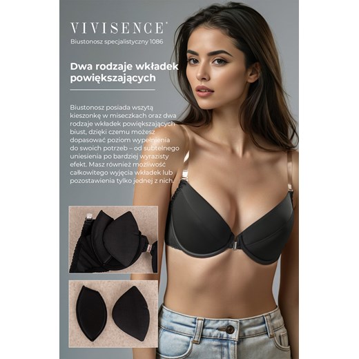 Biustonosz specjalistyczny Vivisence 1086 czarny Vivisence 65C kontri.pl