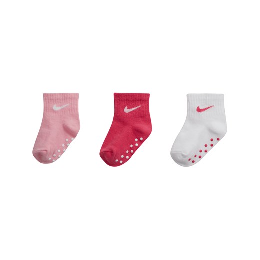 Antypoślizgowe skarpety do kostki dla niemowląt Nike (3 pary) - Wielokolorowe ze sklepu Nike poland w kategorii Skarpetki dziecięce - zdjęcie 184669760