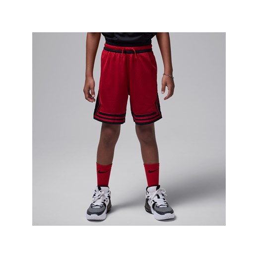 Spodenki z motywem otwartego rombu dla dużych dzieci Dri-FIT Jordan - Czerwony Jordan S Nike poland
