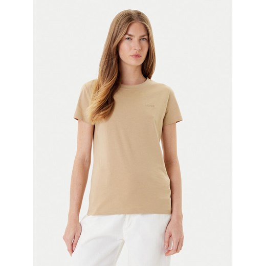 BOSS T-Shirt C_Esogo_1 50506973 Beżowy Slim Fit ze sklepu MODIVO w kategorii Bluzki damskie - zdjęcie 184670293