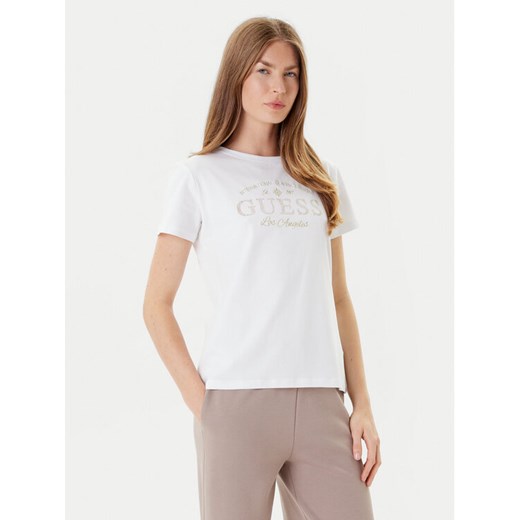 Guess T-Shirt V5YI13J 1314 Biały Regular Fit ze sklepu MODIVO w kategorii Bluzki damskie - zdjęcie 184670310