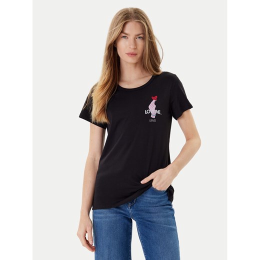Liu Jo Sport T-Shirt TF5275 JS923 Czarny Regular Fit ze sklepu MODIVO w kategorii Bluzki damskie - zdjęcie 184670324