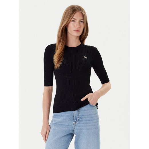 TWINSET Sweter 252TP3240 Czarny Regular Fit ze sklepu MODIVO w kategorii Swetry damskie - zdjęcie 184670332