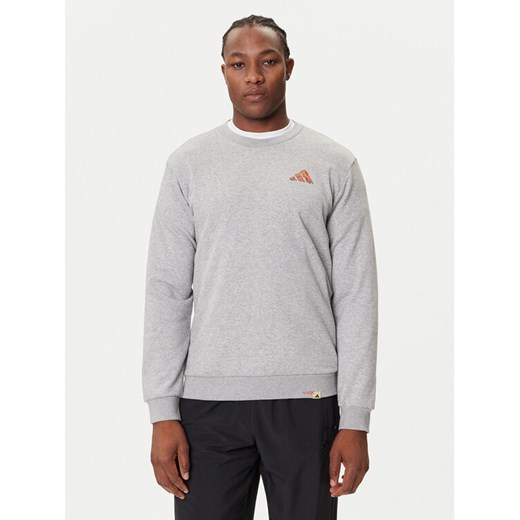 adidas Bluza Doodle Hunt Hike Graphic JM6503 Szary Regular Fit ze sklepu MODIVO w kategorii Bluzy męskie - zdjęcie 184670333