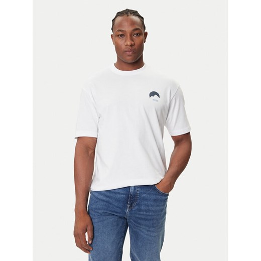BOSS T-Shirt Te_Move 50547087 Biały Relaxed Fit ze sklepu MODIVO w kategorii T-shirty męskie - zdjęcie 184670343