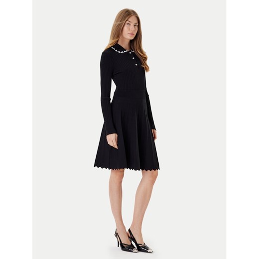 PINKO Sukienka dzianinowa Nisida 105422 A2PT Czarny Regular Fit ze sklepu MODIVO w kategorii Sukienki - zdjęcie 184670350