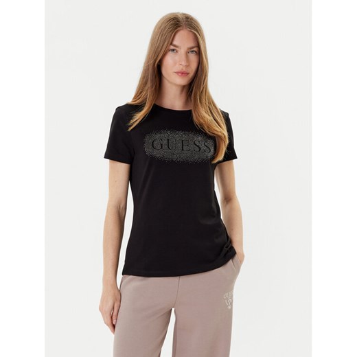 Guess T-Shirt V5YI08 J1314 Czarny Regular Fit ze sklepu MODIVO w kategorii Bluzki damskie - zdjęcie 184670354