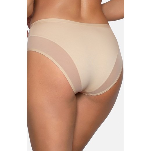 Bawełniane majtki damskie beżowe z tiulem BBL 179, Kolor beżowy, Rozmiar S, Babell ze sklepu Primodo w kategorii Majtki damskie - zdjęcie 184670814