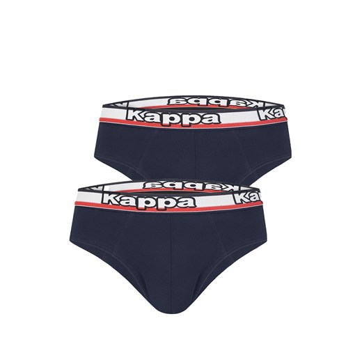 Kappa 2-pack slipy męskie bawełniane granatowe z logotypem K1114, Kolor granatowy, Rozmiar M, Kappa ze sklepu Primodo w kategorii Majtki męskie - zdjęcie 184670922