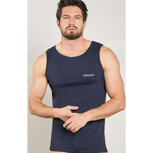 Kappa granatowa koszulka męska bawełniana na szerokich ramiączkach K1325, Kolor granatowy, Rozmiar L, Kappa ze sklepu Primodo w kategorii T-shirty męskie - zdjęcie 184670944