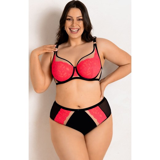 Biustonosz miękki soft plunge Funny 19232, Kolor czarny-fluo, Rozmiar 70E, Mediolano ze sklepu Primodo w kategorii Biustonosze - zdjęcie 184670951