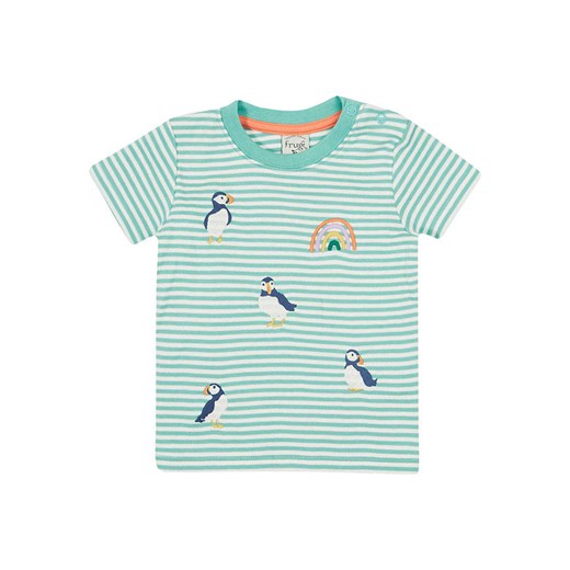 Frugi Koszulka w kolorze zielono-białym ze sklepu Limango Polska w kategorii T-shirty chłopięce - zdjęcie 184671203