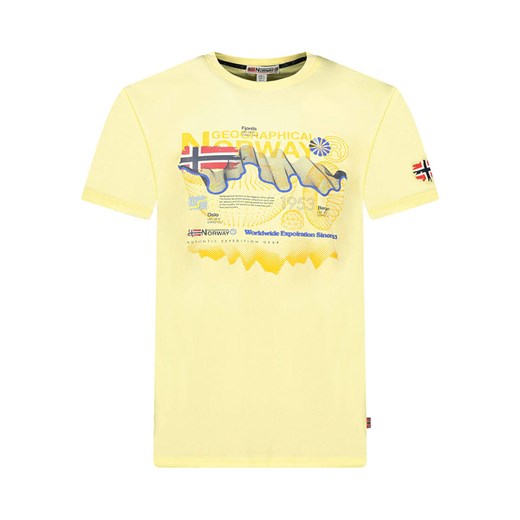 Geographical Norway Koszulka &quot;Vibe&quot; w kolorze żółtym ze sklepu Limango Polska w kategorii T-shirty męskie - zdjęcie 184671243
