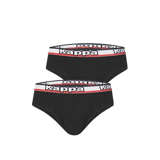 Kappa 2-pack slipy męskie bawełniane czarne z logotypem K1114, Kolor czarny, Rozmiar S, Kappa ze sklepu Intymna w kategorii Majtki męskie - zdjęcie 184671433