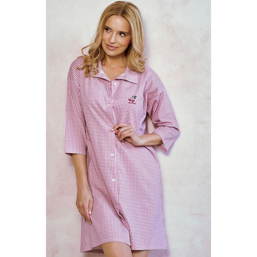 Rozpinana koszula nocna Joliee 3436, Kolor różowy-wzór, Rozmiar XL, Taro ze sklepu Intymna w kategorii Koszule nocne - zdjęcie 184671571