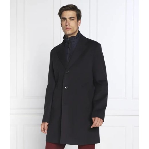 BOSS BLACK Wełniany płaszcz H-Hyde-Bib-224 ze sklepu Gomez Fashion Store w kategorii Płaszcze męskie - zdjęcie 184672392