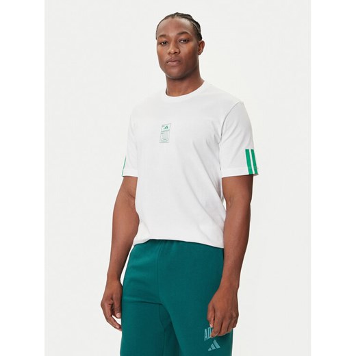 adidas T-Shirt Stadium Ticket JM6473 Biały Loose Fit ze sklepu MODIVO w kategorii T-shirty męskie - zdjęcie 184672720