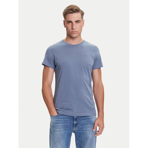 Tommy Jeans T-Shirt DM0DM04411 Niebieski Slim Fit ze sklepu MODIVO w kategorii T-shirty męskie - zdjęcie 184672751