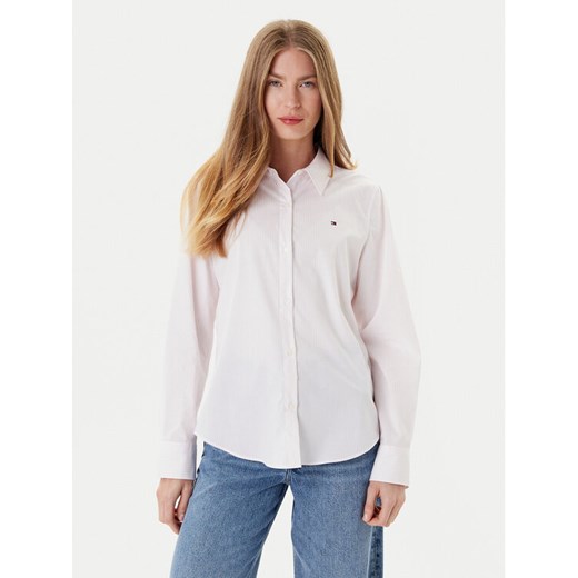 Tommy Hilfiger Koszula Ess WW0WW47169 Różowy Regular Fit ze sklepu MODIVO w kategorii Koszule damskie - zdjęcie 184672760