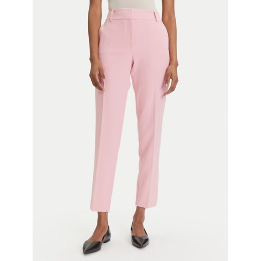 HUGO Spodnie materiałowe Hedima-1 50544742 Różowy Slim Fit ze sklepu MODIVO w kategorii Spodnie damskie - zdjęcie 184672780