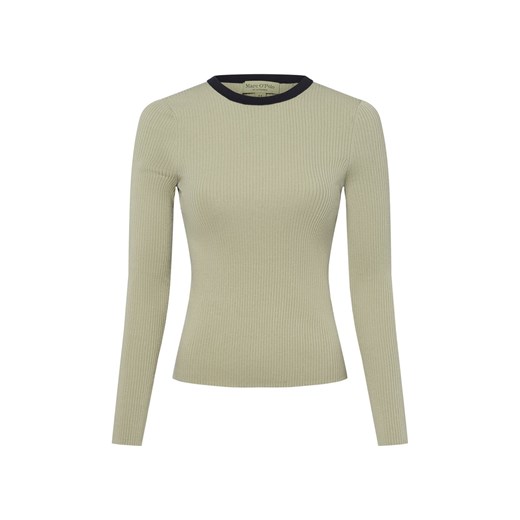 Marc O'Polo Sweter damski z dzianiny ściągaczowej Kobiety Prążki trzcinowy jednolity ze sklepu vangraaf w kategorii Swetry damskie - zdjęcie 184673493
