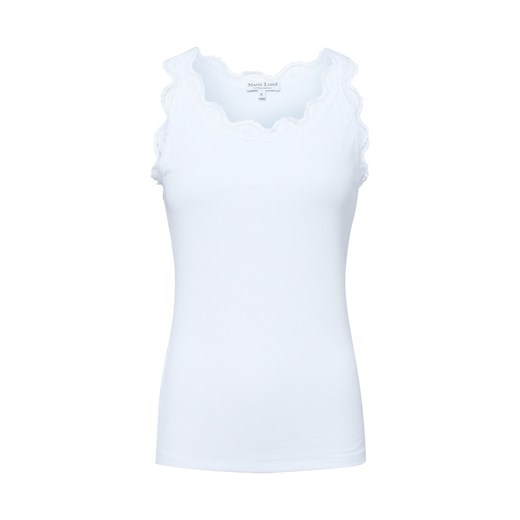 Marie Lund Top damski Kobiety Bawełna biały jednolity - id: 797705-0001-09990 - marki Marie Lund - 184673503 Marie Lund Top damski Kobiety Bawełna biały jednolity ze sklepu vangraaf w kategorii Bluzki damskie - zdjęcie 184673503