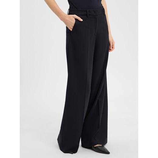 Marc O'Polo Damskie spodnie materiałowe Kobiety granatowy jednolity ze sklepu vangraaf w kategorii Spodnie damskie - zdjęcie 184673520