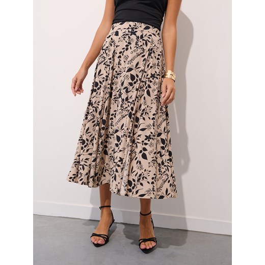 Mohito - Spódnica midi z wiskozy - beżowy Mohito 40 Mohito