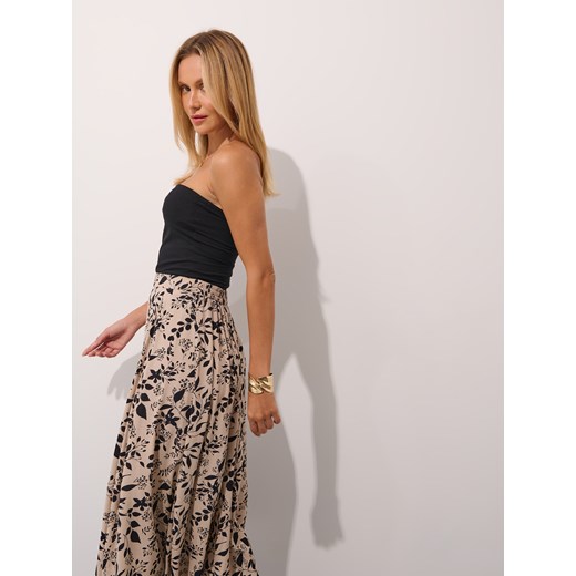 Mohito - Spódnica midi z wiskozy - beżowy Mohito 32 Mohito