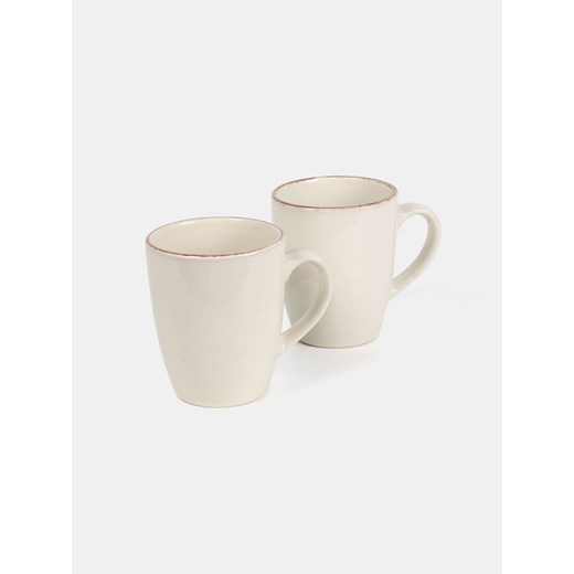 Sinsay - Kubki ze ze wzorem lekko nakrapianym 2 pack - kremowy Sinsay One Size Sinsay