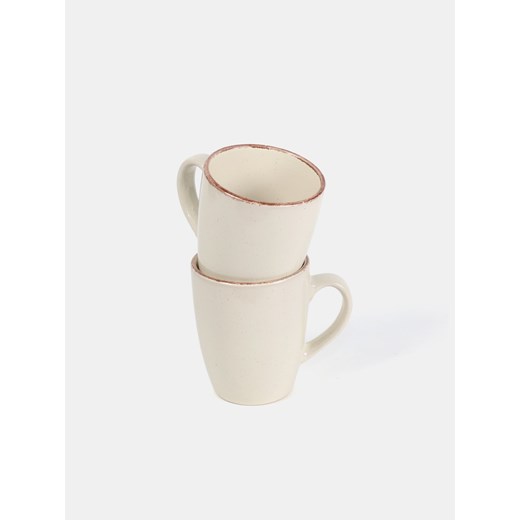 Sinsay - Kubki ze ze wzorem lekko nakrapianym 2 pack - kremowy Sinsay One Size Sinsay