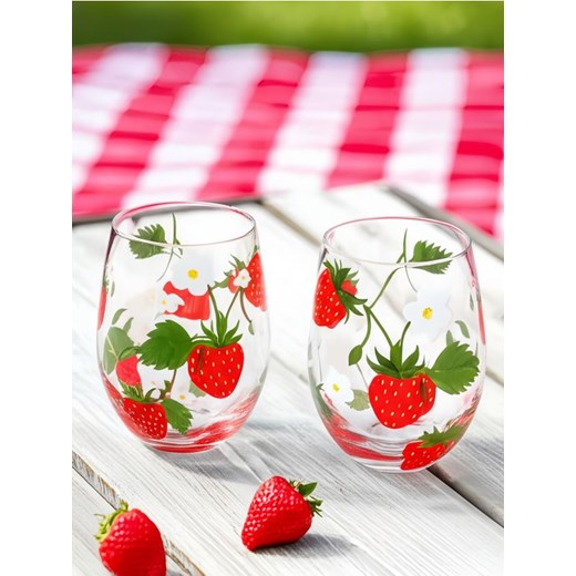 Sinsay - Szklanki w truskawki 2 pack - czerwony ze sklepu Sinsay w kategorii Szklanki - zdjęcie 184674833