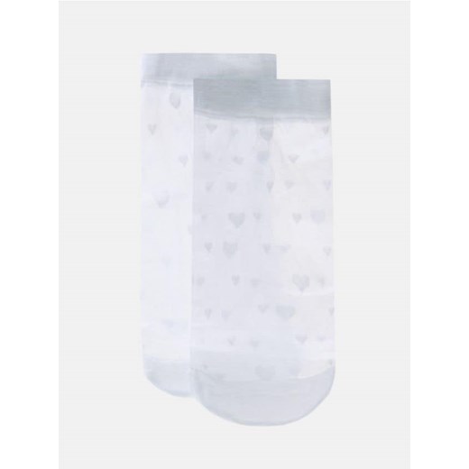 Sinsay - Transparentne skarpetki 2 pack - biały ze sklepu Sinsay w kategorii Skarpetki dziecięce - zdjęcie 184674884