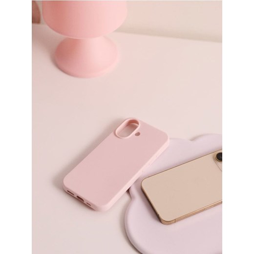 Sinsay - Matowe etui na iPhone 16 - różowy ze sklepu Sinsay w kategorii Etui - zdjęcie 184674893