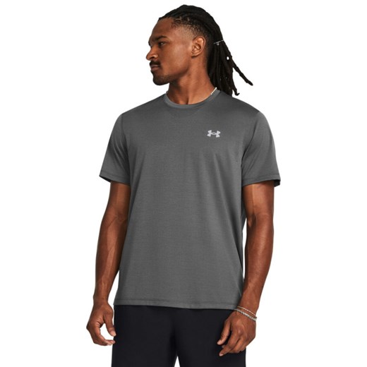 Męska koszulka do biegania Under Armour UA Launch Shortsleeve - szary ze sklepu Sportstylestory.com w kategorii T-shirty męskie - zdjęcie 184675443